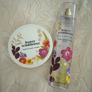 Bath and body Works, honey wildflower body cream and mist spray